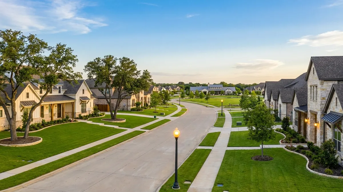 A professional real estate photograph for: Best Neighborhoods to Buy a Home in Plano, TX. Explore the best neighborhoods in Plano, TX for luxury living, family-friendly communities, and urban vibes. Find your perfect home match with expert 